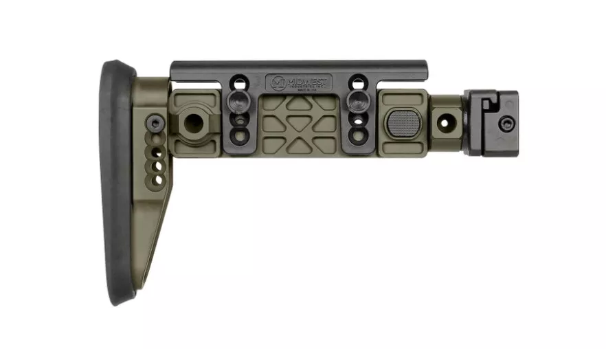 Midwest IndustriesAlpha Series Folding Stock OD GREEN