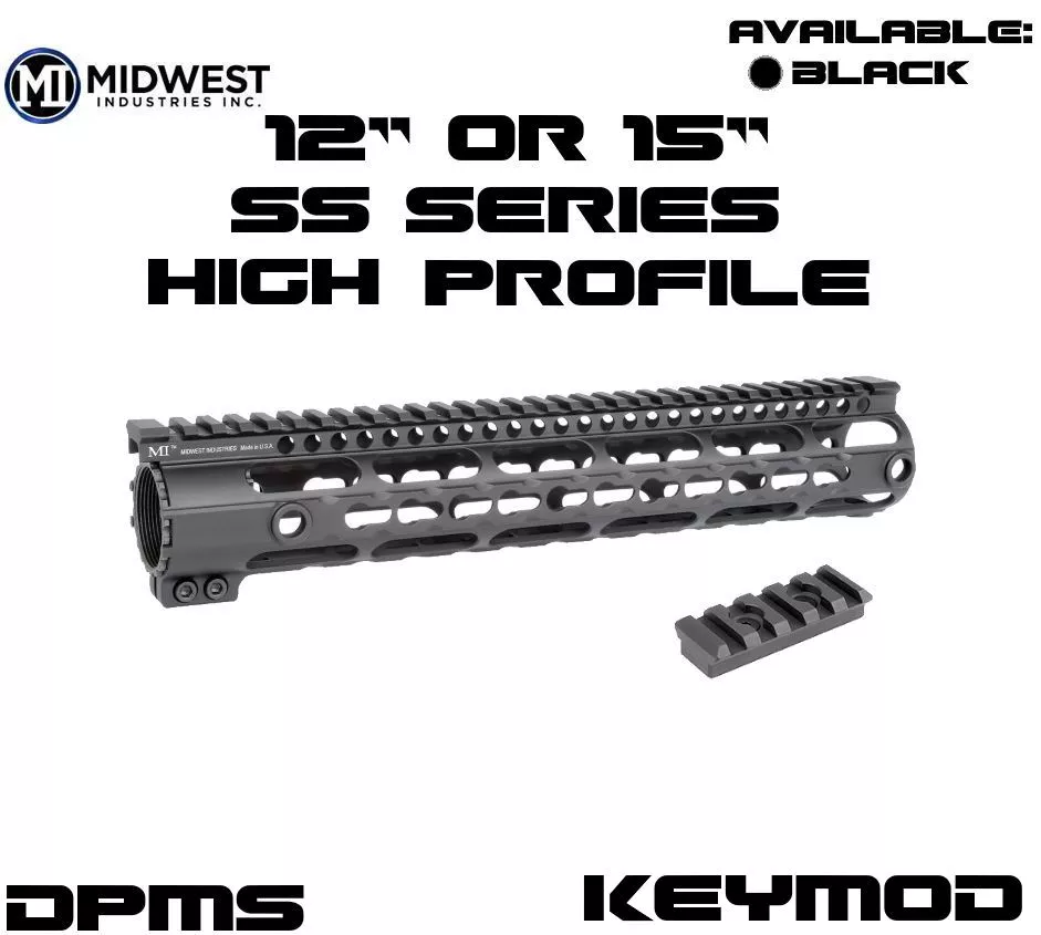 Midwest MI-308SS-DHK KEYMOD 12" HIGH Profile DPMS .308 7.62 SS Free Float Handguard