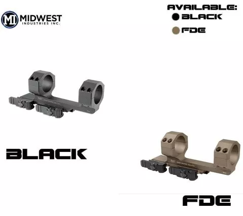 Midwest MI-QD30SM 30mm QD Scope Mount AR15 with 1.4" Offset Rings