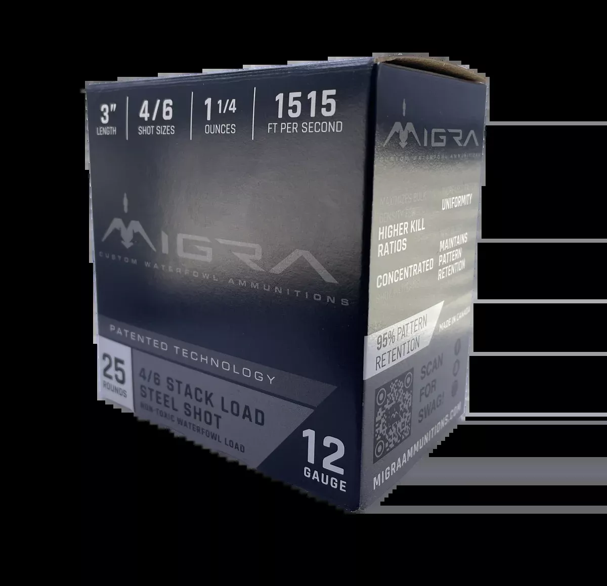 Migra 12GA 4/6 3" Steel Shot 25RDS