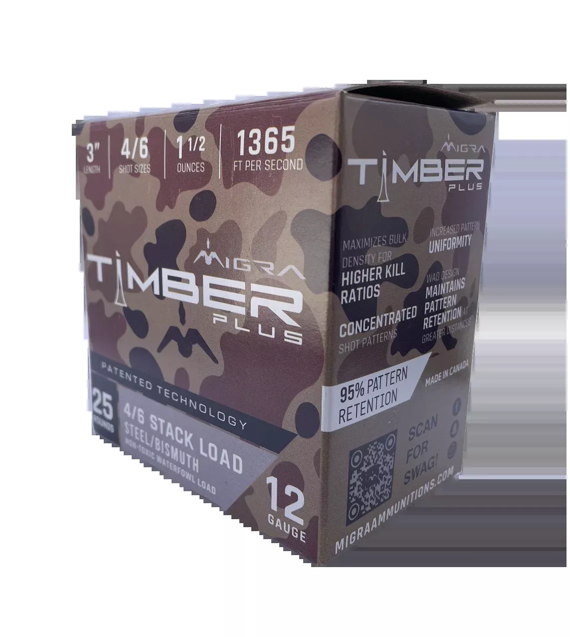Migra Timber Plus 12GA 4/6 3" Steel/Bismuth Shot 25RDS