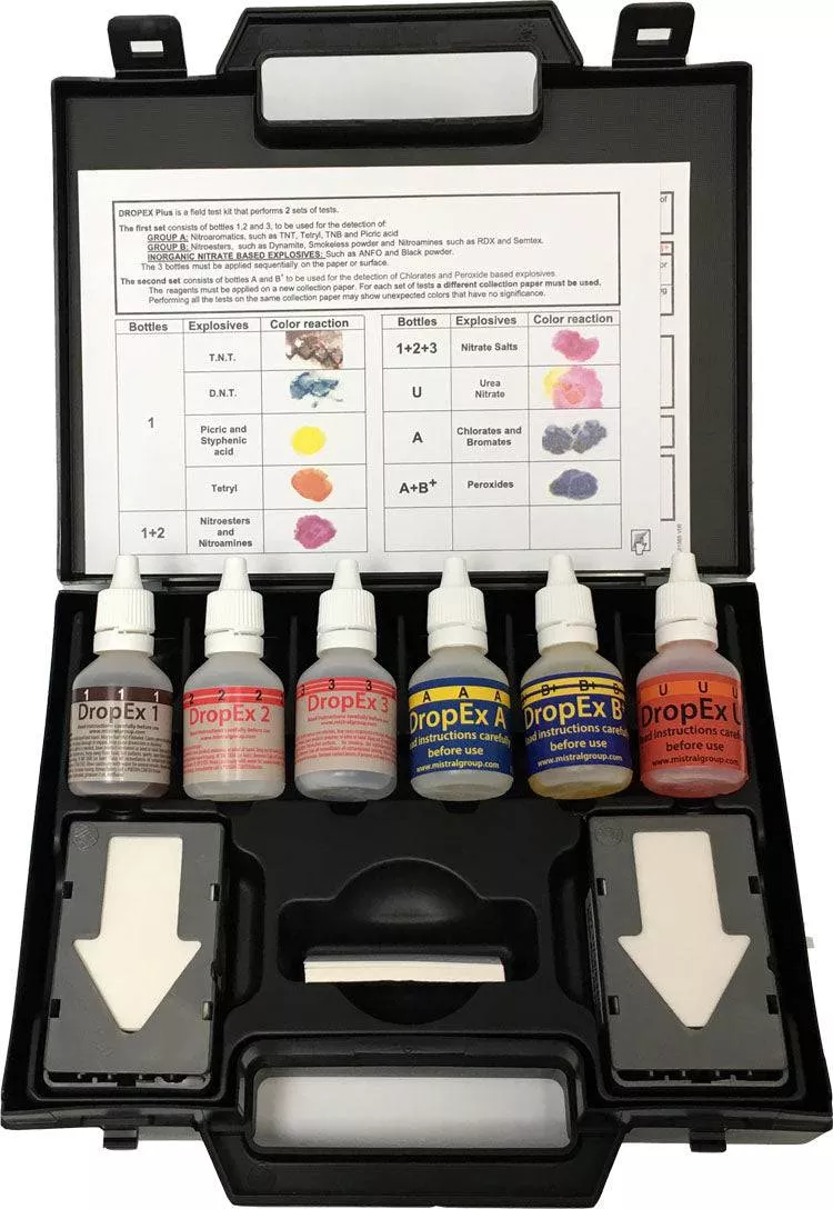 Mistral 1540 Dropex P (50 Tests) Explosive Detection and Identification Kits