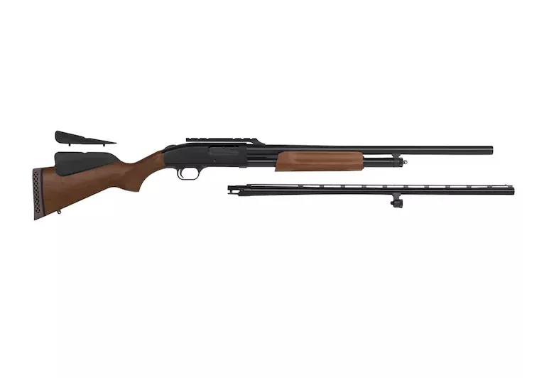 Mossberg 500 Field & Deer Combo Pump 12 Gauge Shotgun 28″ Blued Barrel Wood Adjustable Comb Stock