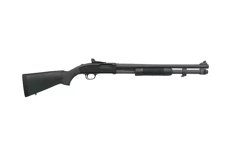 Mossberg 590A1 Pump 12 Gauge Shotgun 20″ Parkerized Barrel Black Field Stock Ghost Ring Sight