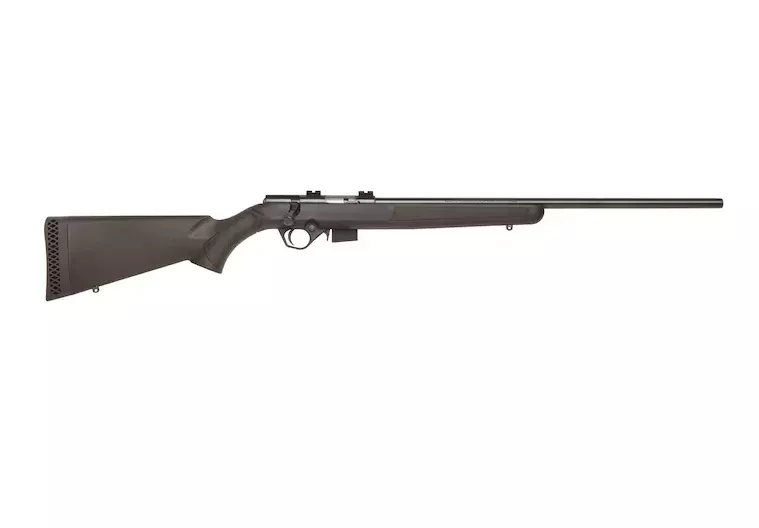 Mossberg 817 Bolt Action Rifle 17 Hornady Magnum Rimfire (HMR) 21″ Blued Barrel Blued Frame Black Fixed Stock