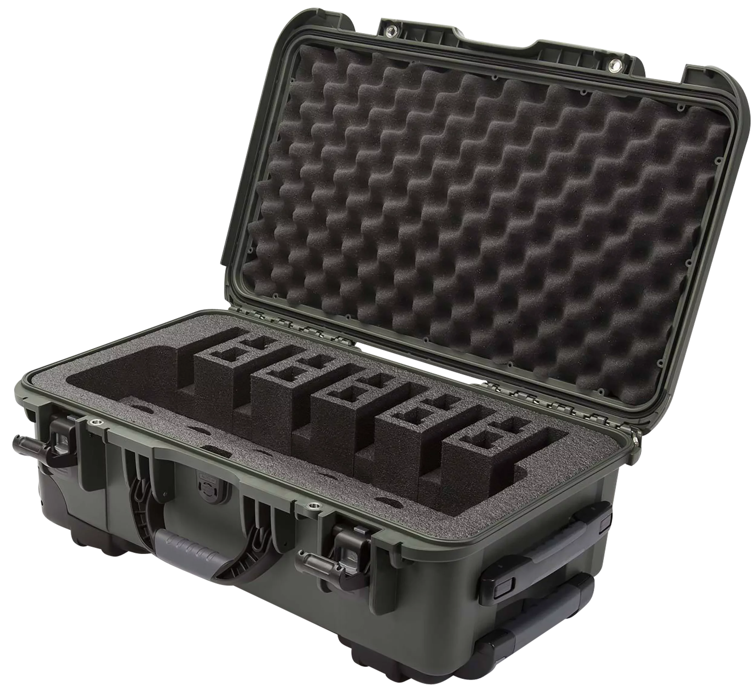 Nanuk 9356UP6 935 6 Up Pistol Case Olive Polymer w/ Closed-Cell Foam Padding 22" L x 14" W x 9" H Interior Dimensions