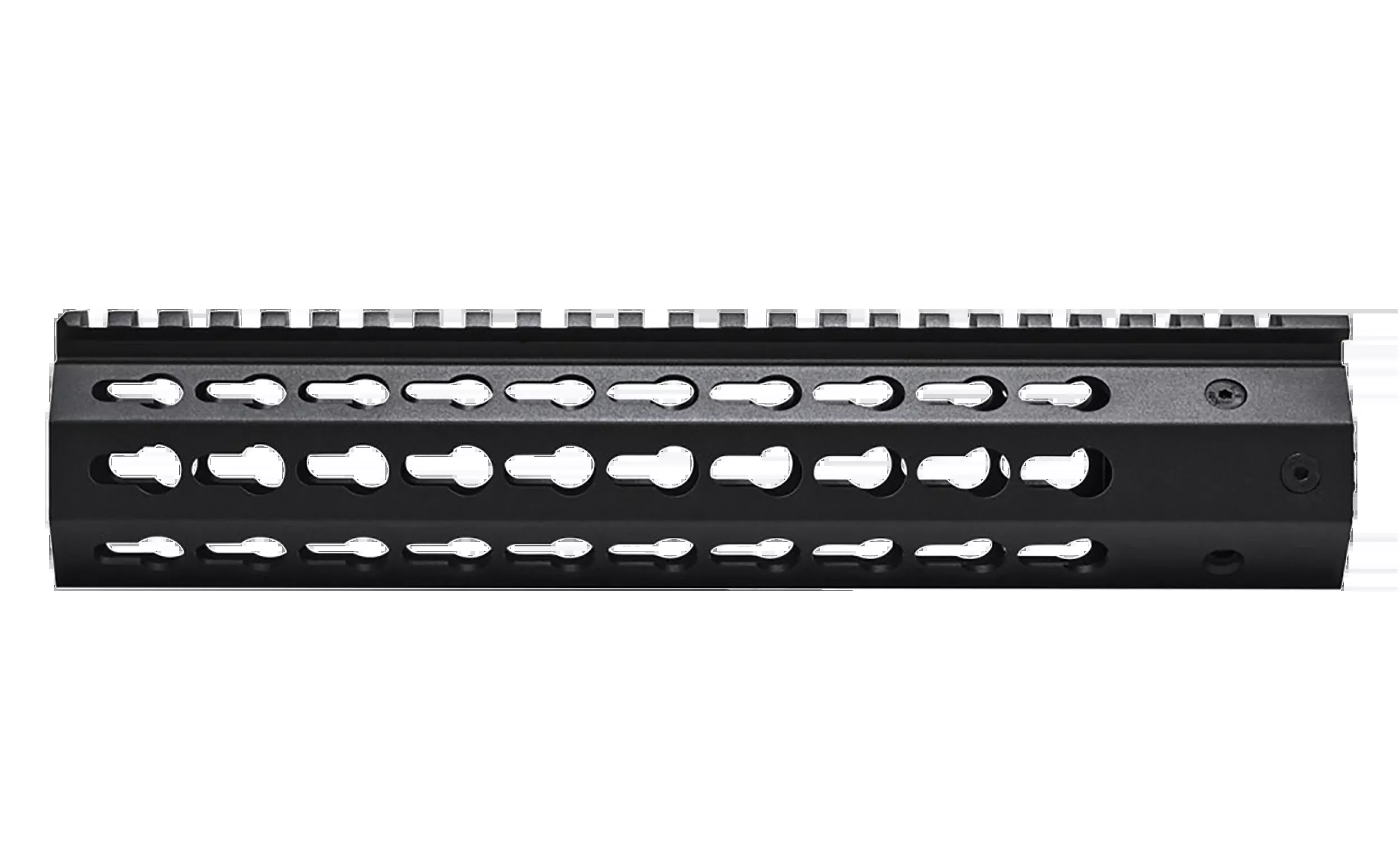 NCStar AR-15/M4 10in KeyMod Free-Float Handguard, Anodized Aluminum Black Picatinny Rail VMARFFKMC