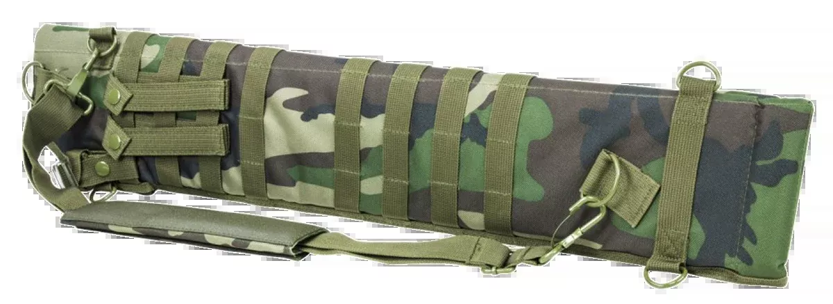 NcSTAR CVSCB2917WC VISM Tactical Shotgun Scabbard Woodland Camo 600D PVC 29"-34.75"