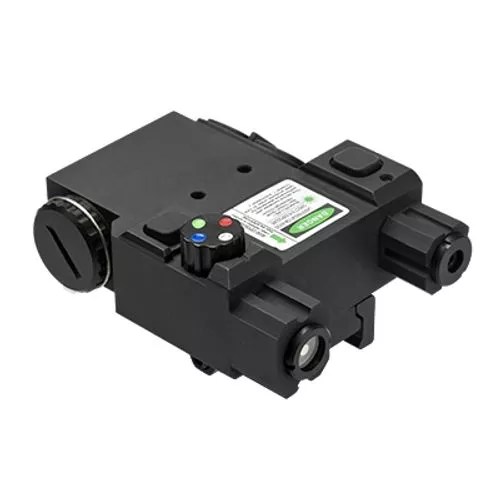 NCStar Green Laser and 4 Color NAV LED with Quick Release Mount - Black