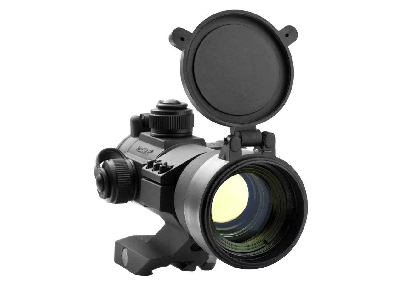 NcStar Tube Reflex Optic Black Anodized 1x35mm 30mm Tube 3 MOA Illuminated Red/Green/Blue Dot Reticle Â