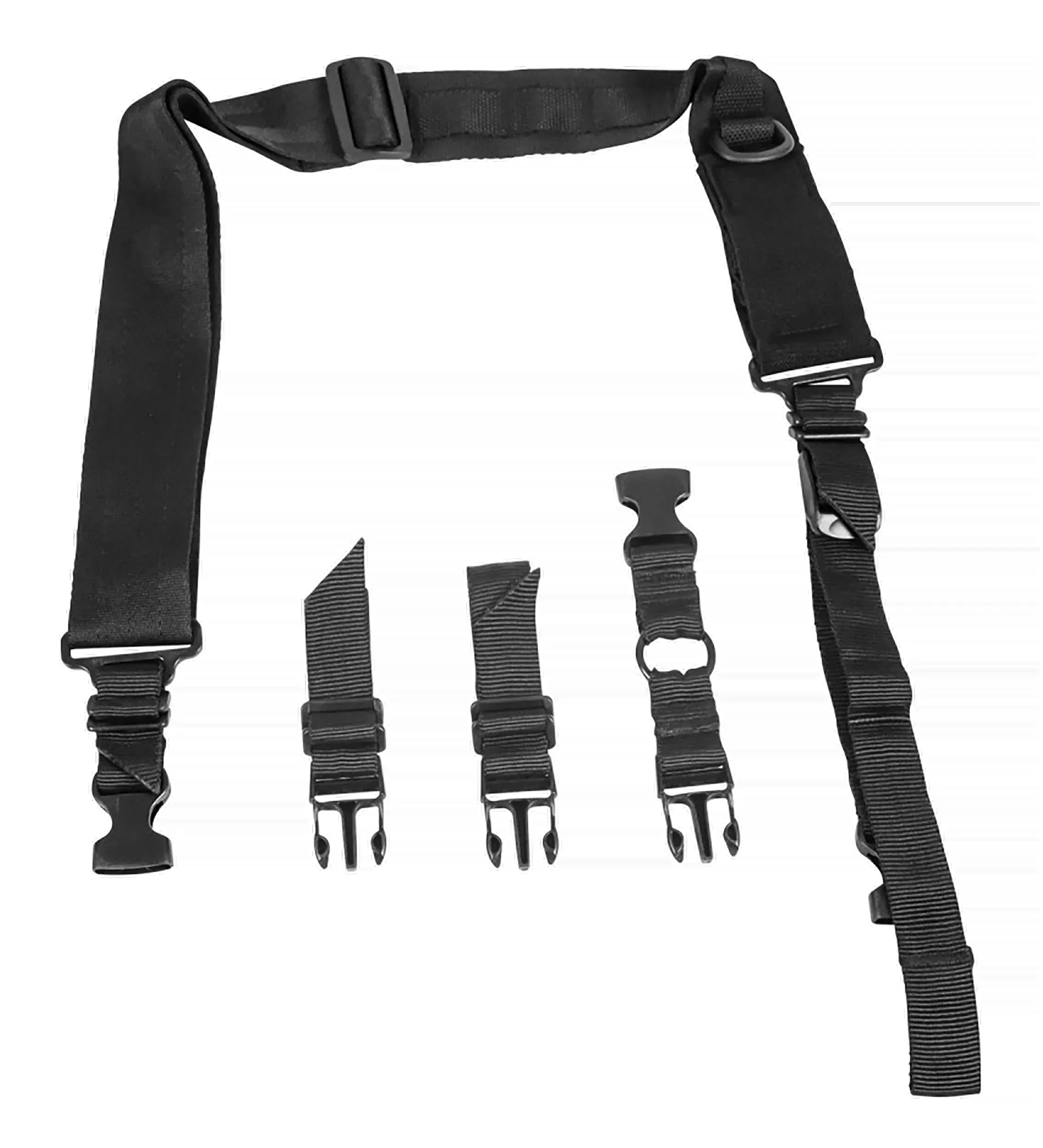 NcSTAR VISM 2-Point Tactical Sling Black Nylon 55"-72" Adjustable Bungee
