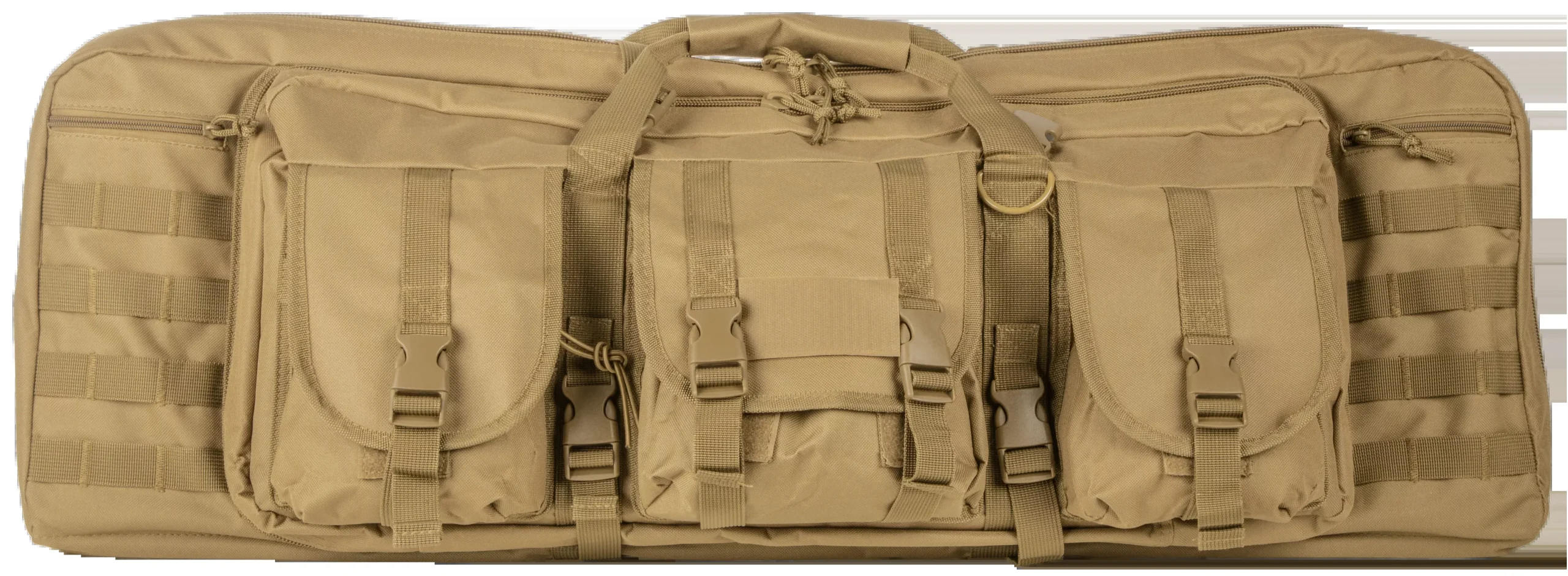 NCStar VISM Double Carbine Rifle Case, Tan, 36-inch, PVC nylon, lockable zippers & MOLLE, CVDC2946T36