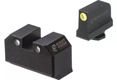 Night Fision Co-Witness Night Sights for Glock MOS with RMR - Yellow Outline Front Sight