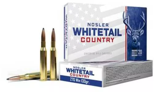 Nosler 40110 Whitetail Country 270Win 130Gr Spitzer Boat Tail 20 Per Box/10 Case
