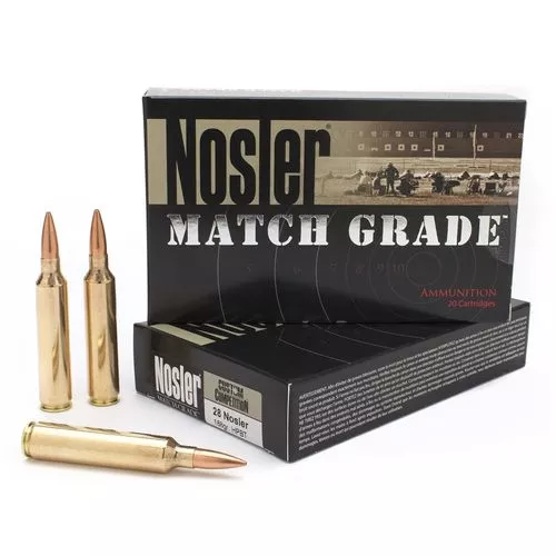 Nosler Match Grade 28 Nosler 168 Grain HPBT 20 Round Box