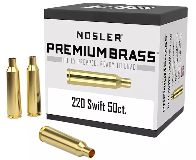 Nosler Premium 220 Swift Brass Box of 50