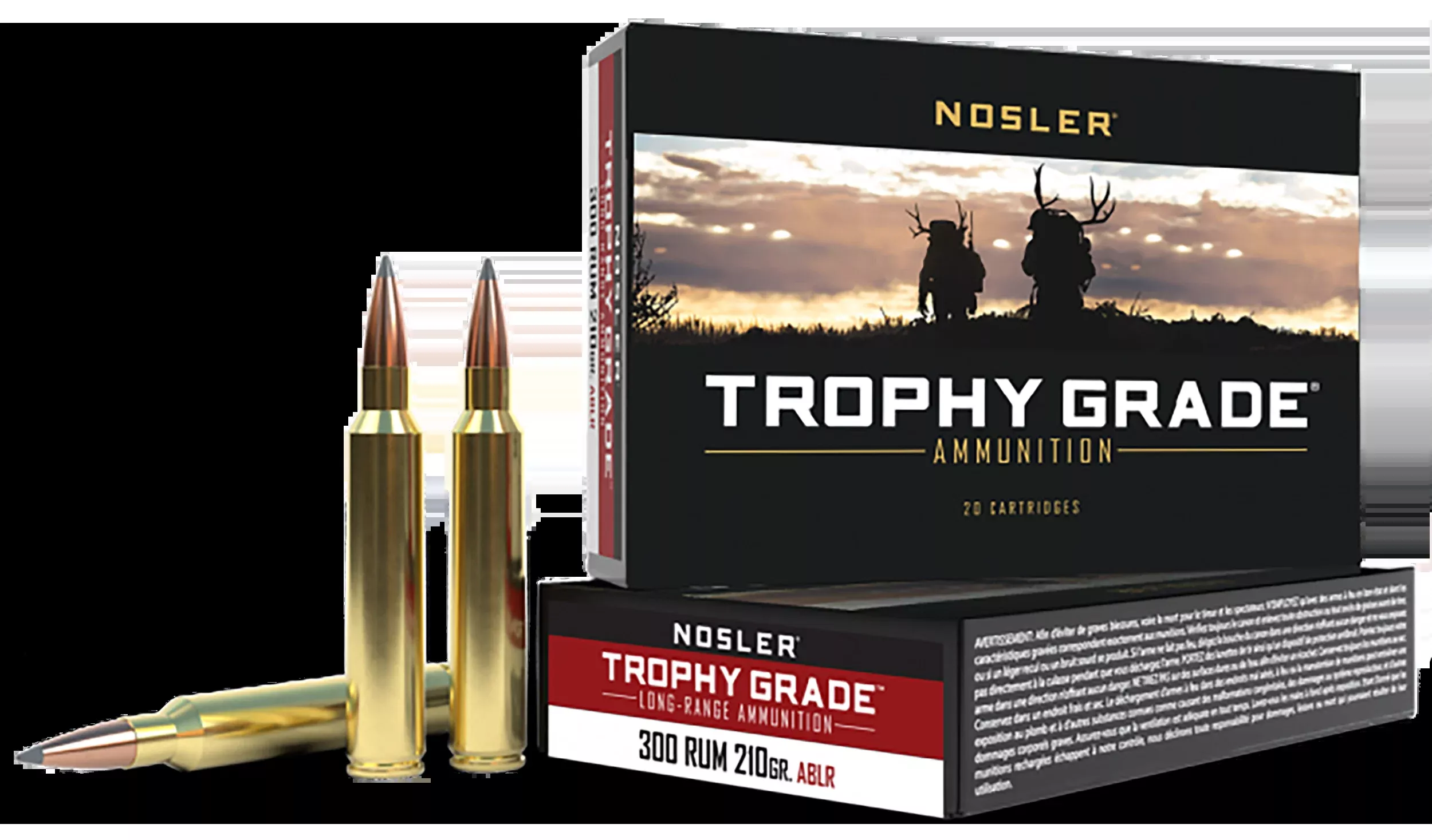 Nosler Trophy Grade Long Range .300 Remington Ultra Magnum 210 Grain AccuBond Ammo 60129