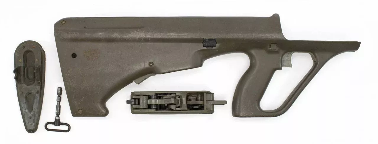 Original Malaysian Steyr Aug 5.56x45 Stock, and Trigger Pack - Left Handed - Surplus - Good Condition