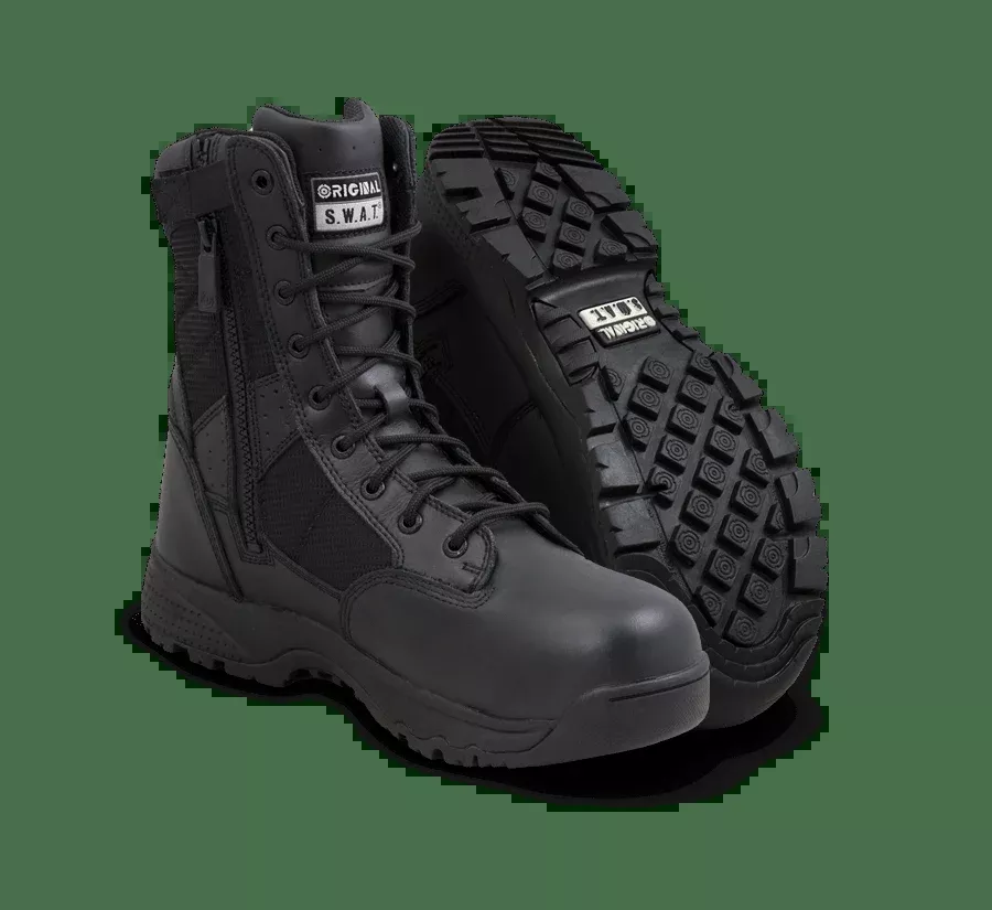 Original SWAT Tactical Police Metro 9" Waterproof Side Zip Safety Boots - 129101