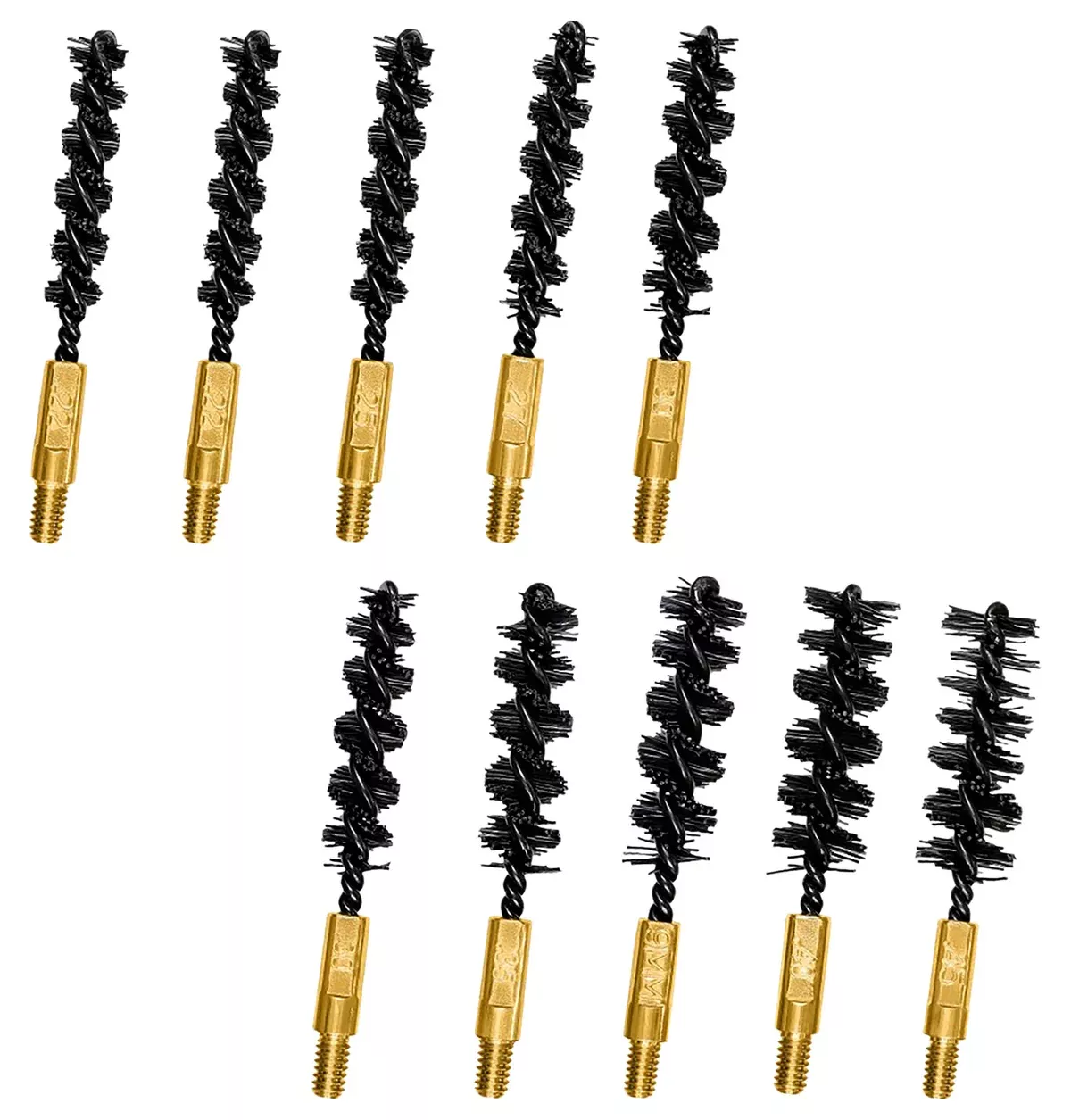 Otis FG380BPN Variety BrushesMulti-Caliber Rifle/Pistol Firearm Nylon Bristles 10 Pk.