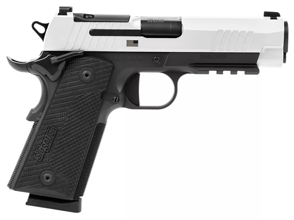 P365 XMACRO FREEDOM SERIES OPTIC RDY 9MM LUGER SEMI-AUTO HANDGUN 1911 X-CARRY FREEDOM SERIES 45ACP 4.25”BBL (2)8RD MAGS 2TONE