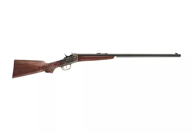 Pedersoli Rolling Block Silhouette Single Shot Rifle 45-70 Government 30″ Blued Barrel Case Colored Frame Walnut Field Stock