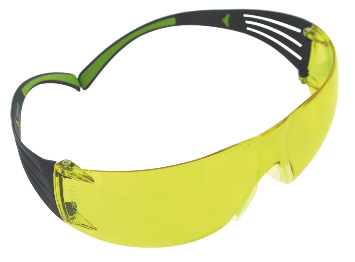 Peltor SF400PA8 Sport SecureFit 400 Adult Wraparound Amber Lens Polycarbonate Black Frame