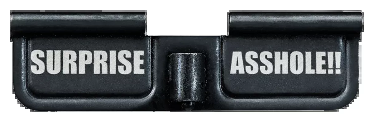 Phase 5 Weapon Systems AR-15 Ejection Port Door, Black Parkerized Steel, Engraved Stand & Fight EPCSTAND