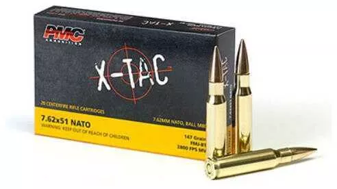 PMC 7.62 NATO 147 Grain FMJ - 20 Rounds for Consistent Performance