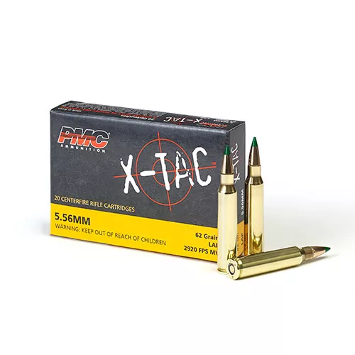PMC X-TAC 5.56x45 NATO Ammo 62gr LAP 20rds - 556K