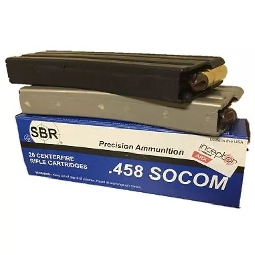 PolyCase ARX Inceptor .458 SOCOM 140 Grain 20 Round Box