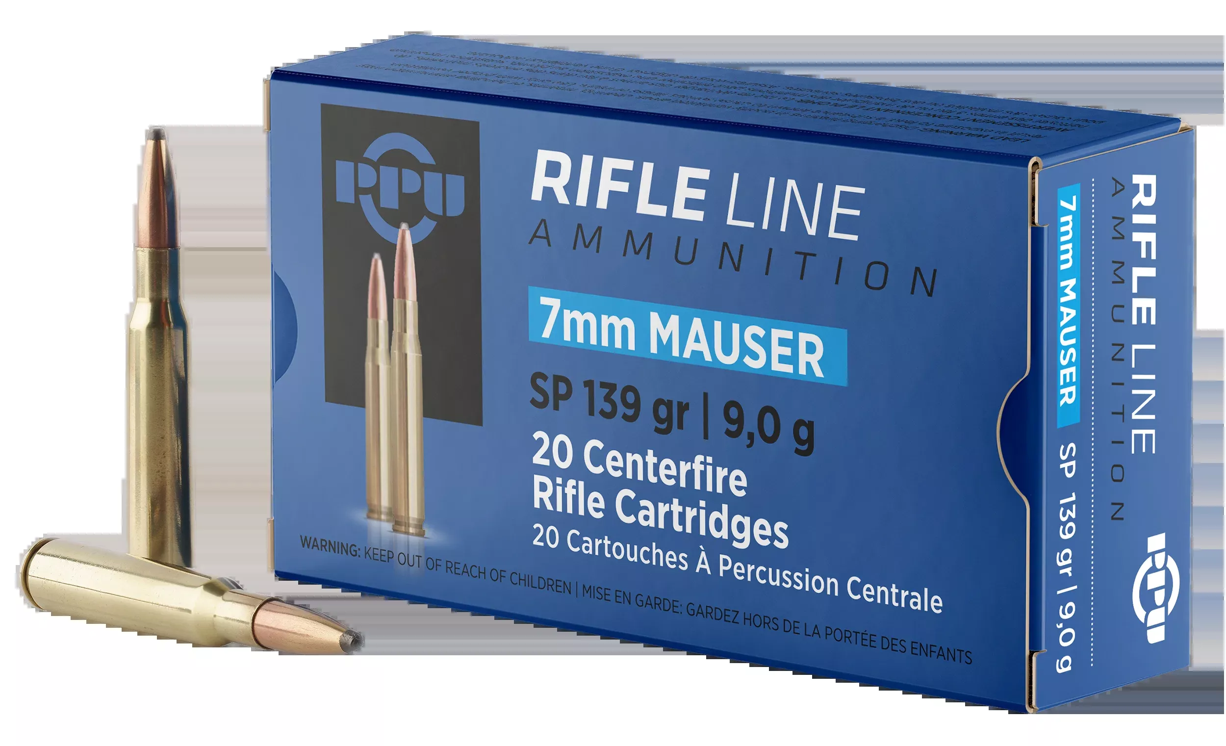 PPU PP7 Metric Rifle 7mm Mauser 139gr Soft Point - Box or Case