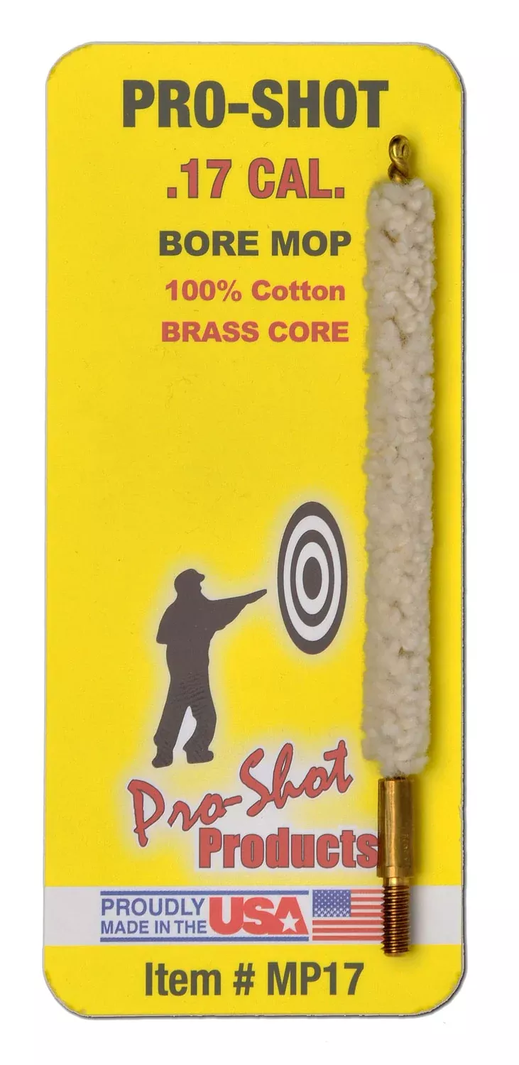 Pro-Shot MP17 Bore Mop.17 Cal Rifle #5-40" Thread Brass Core