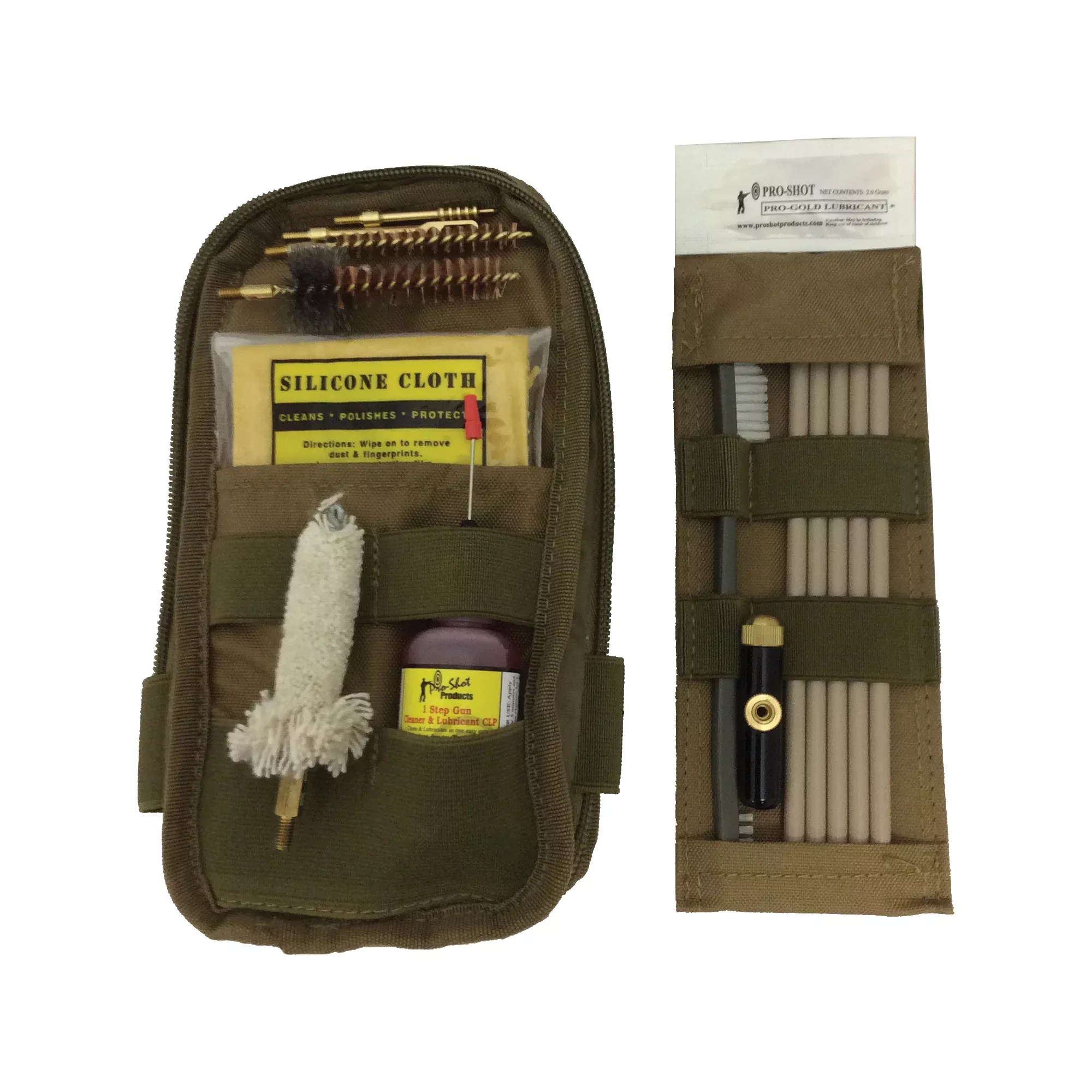 Pro-Shot Products Tactical Rifle Cleaning Kit, .30 Caliber/.308/7.62mm with Coyote Pouch, COY-30