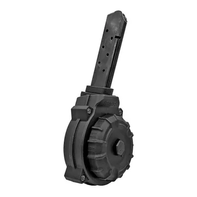 ProMag 1911 Drum Magazine - 45ACP, 40 Round Drum, Fits the Fits 1911 Government, Black