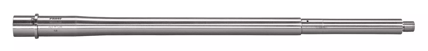 Proof Research 100530 AR-Style Barrel300 Blackout 12.50" Pistol Length Gas System 1:7" Twist 5 Grooves, 5/8"-24 tpi, Stainless Stainless