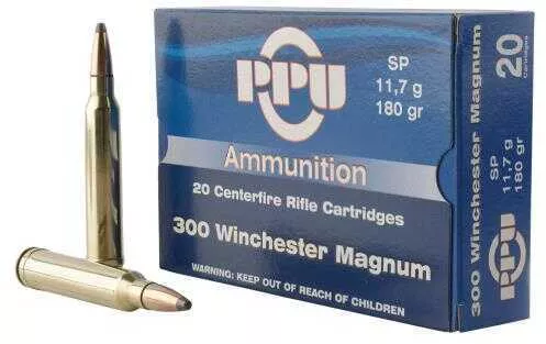 Prvi Partizan 300 Winchester Magnum 20 Rounds Ammo - 180 Grain Soft Point