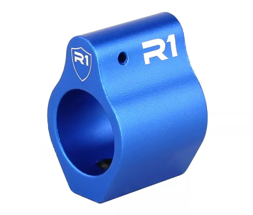 R1 Tactical Aluminum Low Profile Gas Black .750 - Blue