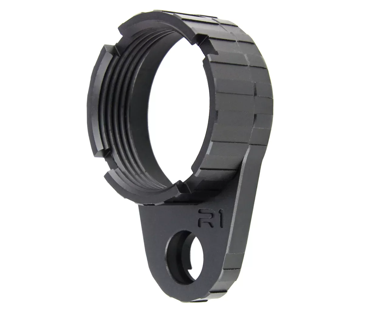 R1 Tactical AR Ultralight QD End Plate and Castle Nut - Black