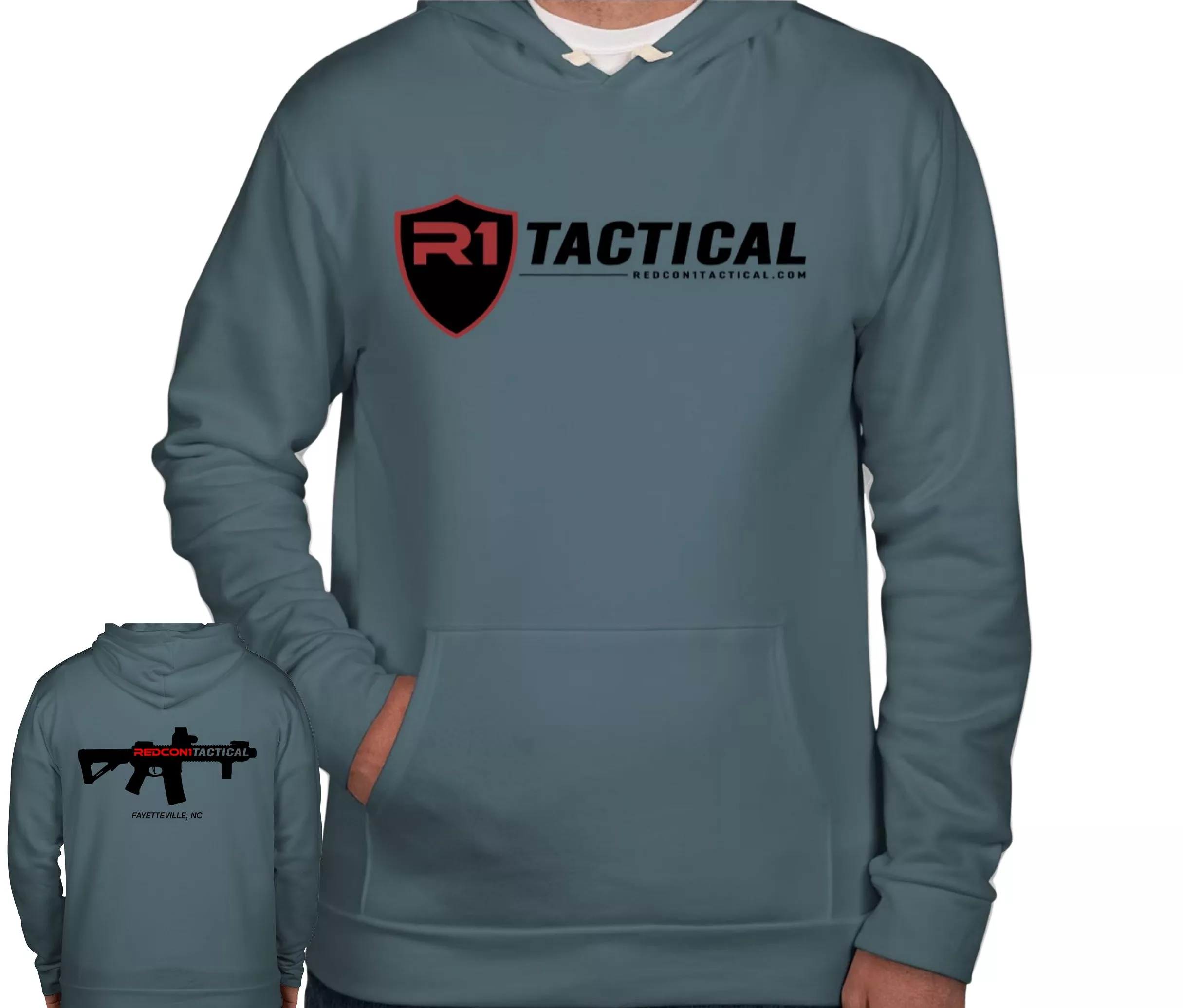 R1 Tactical SBR Logo Hoodie - Antique Denim