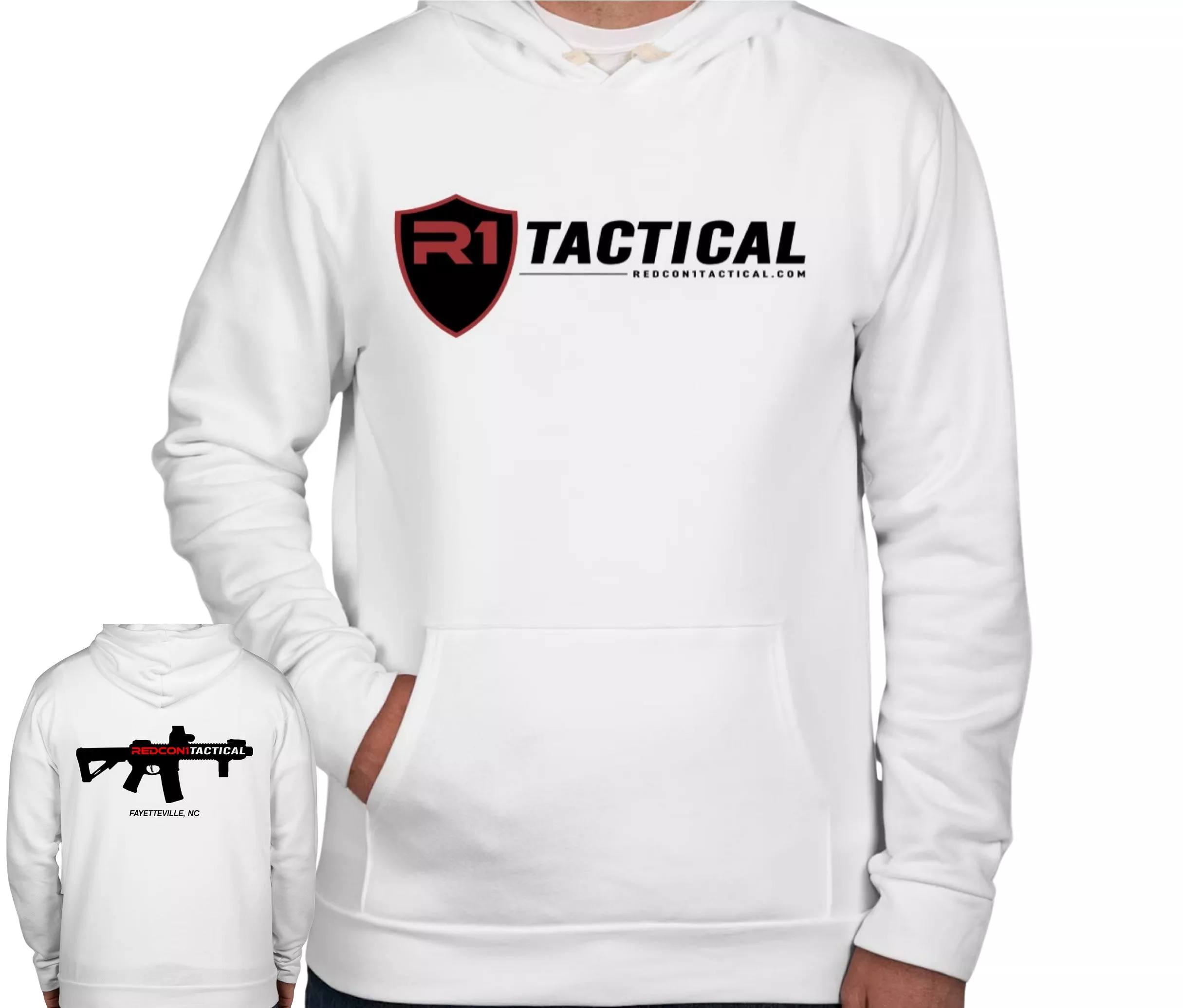 R1 Tactical SBR Logo Hoodie - White