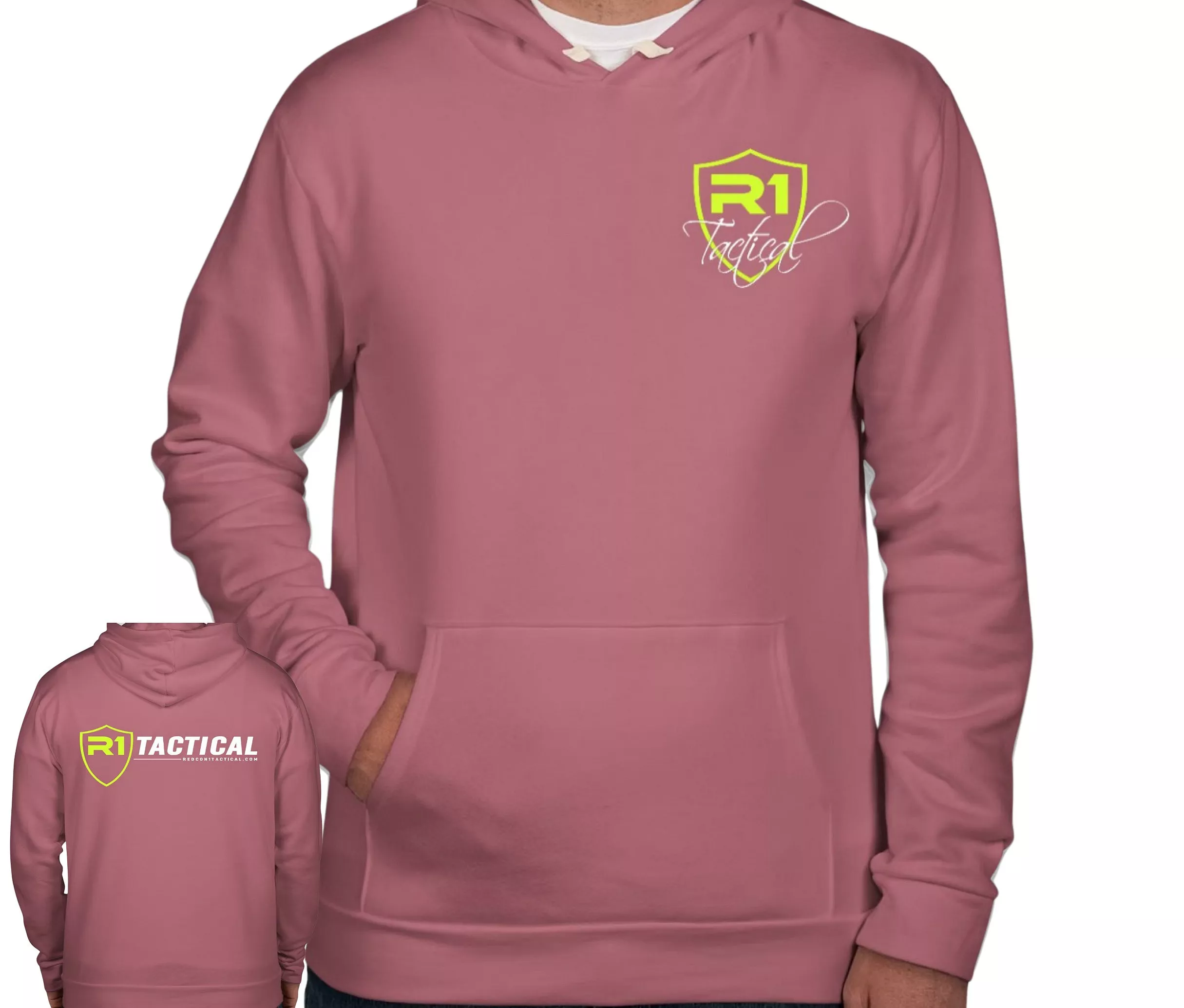R1 Tactical Shield Logo Hoodie - Mauve