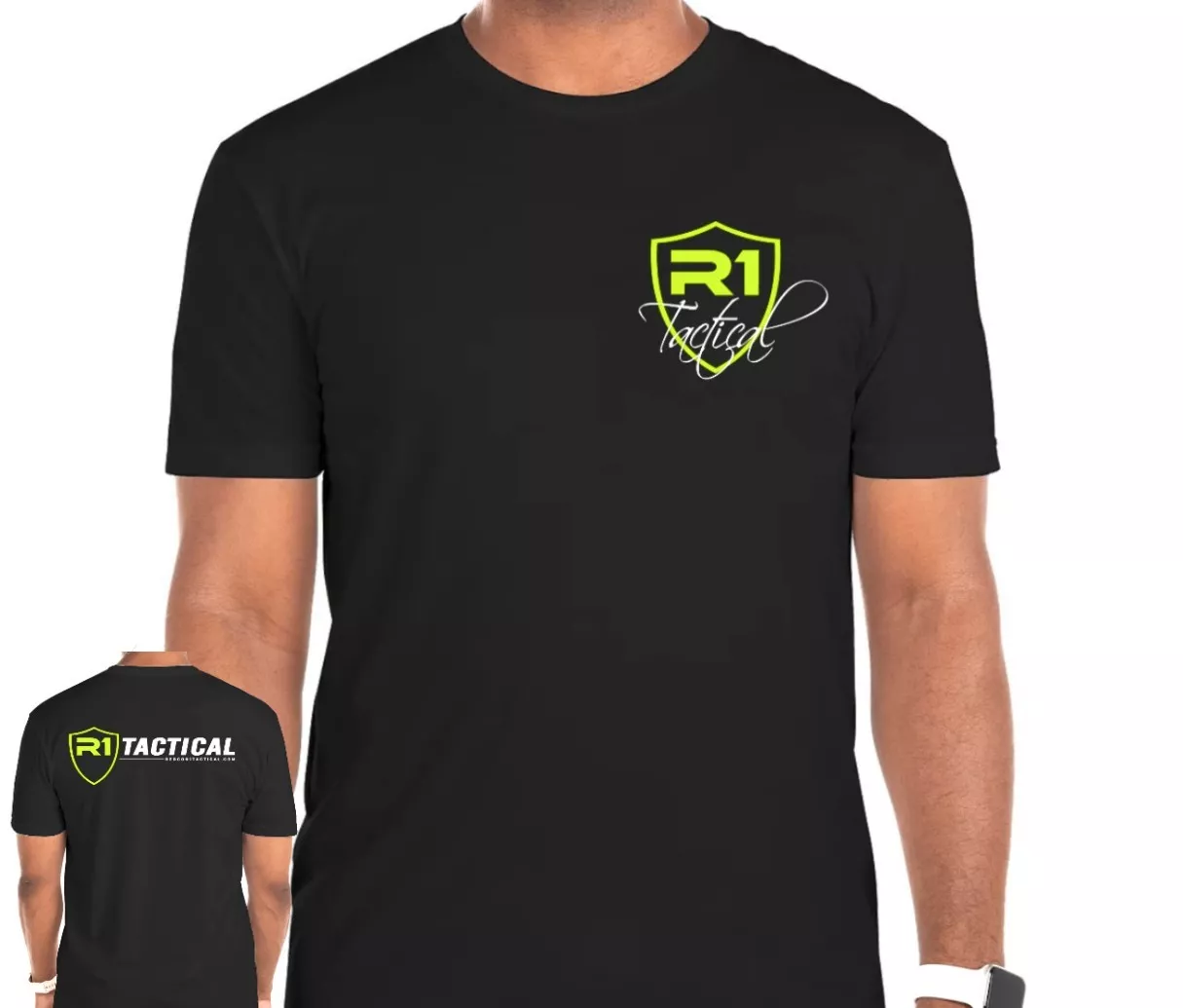 R1 Tactical Shield Logo T-Shirt - Black