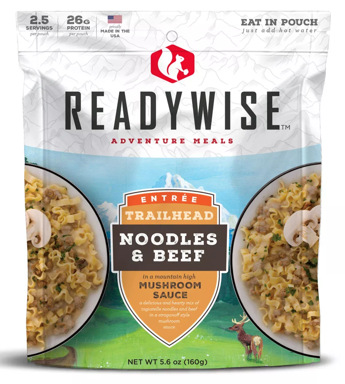 ReadyWise Trailhead Noodles and Beef - 6 Pouch Case