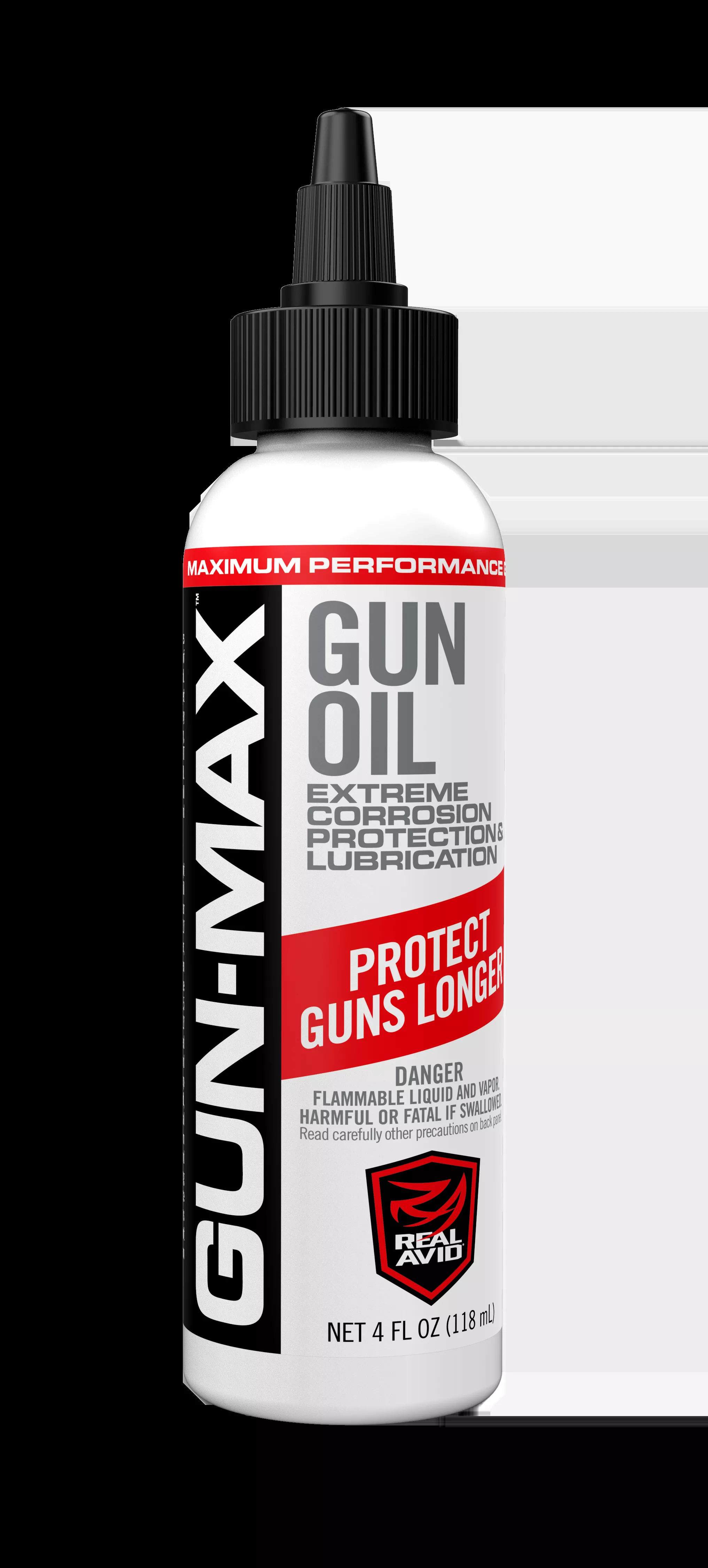 Real Avid AVBMGO4L Gun-Max Gun Oil Cleans, Lubricates, Protects 4 oz Bottle