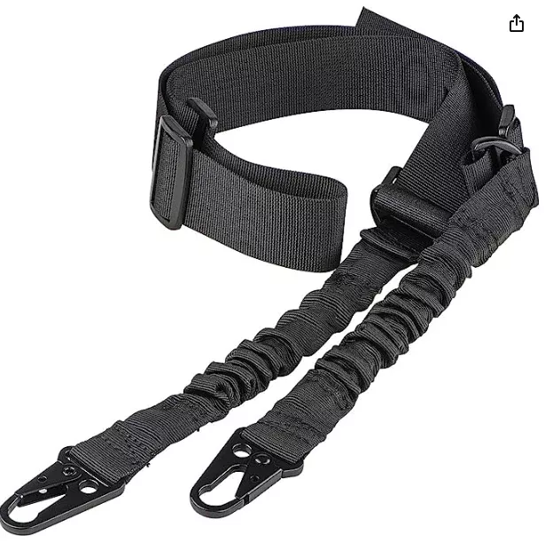 Rebel Tactical Dual Point Tactical Adj Rifle Bungee Sling-SL-03(Black)