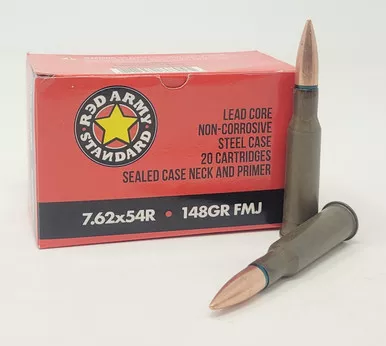 Red Army Standard AM3421 7.62x54R 148 gr Full Metal Jacket - 20 Per Box