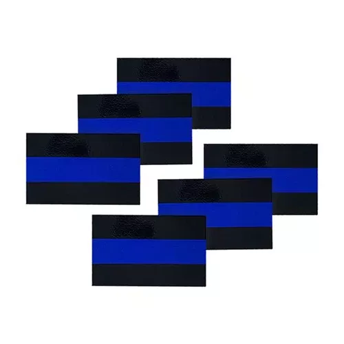 Reflective Thin Blue Line License Plate Stickers, 1 x .