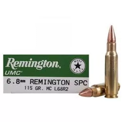 Remington Ammunition 24035 UMC 6.8mmRemSPC 115gr Full Metal Jacket 20 Per Box