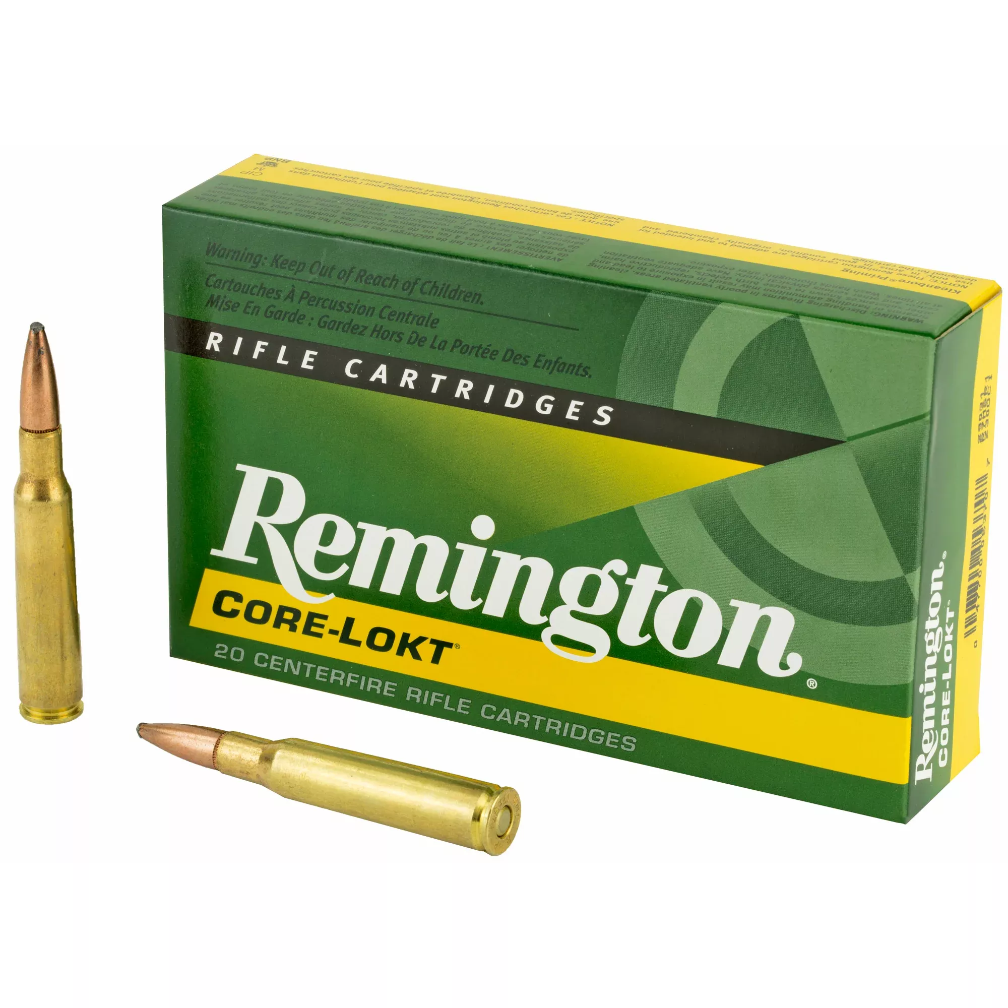 Remington Core-Lokt 7x57mm Mauser 140 Grain Pointed Soft Point Rifle Ammo, 20 Rounds 29031